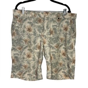 V46 Mens Performance Golf Shorts Tropical Beige Print Size‎ 36